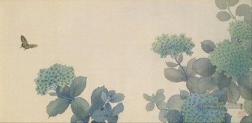 hortensias 1902 Hishida shunso japonais Peinture à l'huile